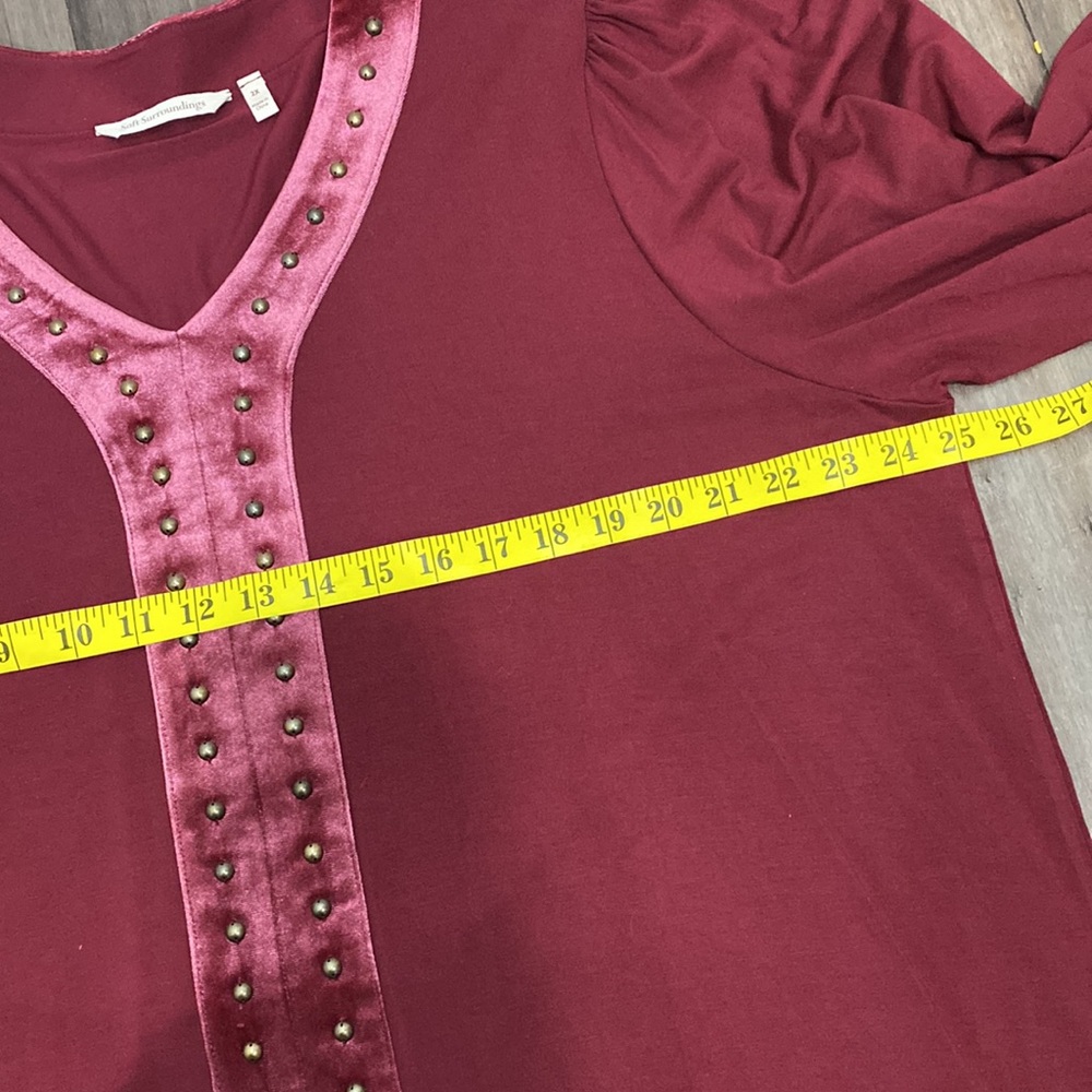 Soft Surroundings Adornment top red - Picture 8 of 9